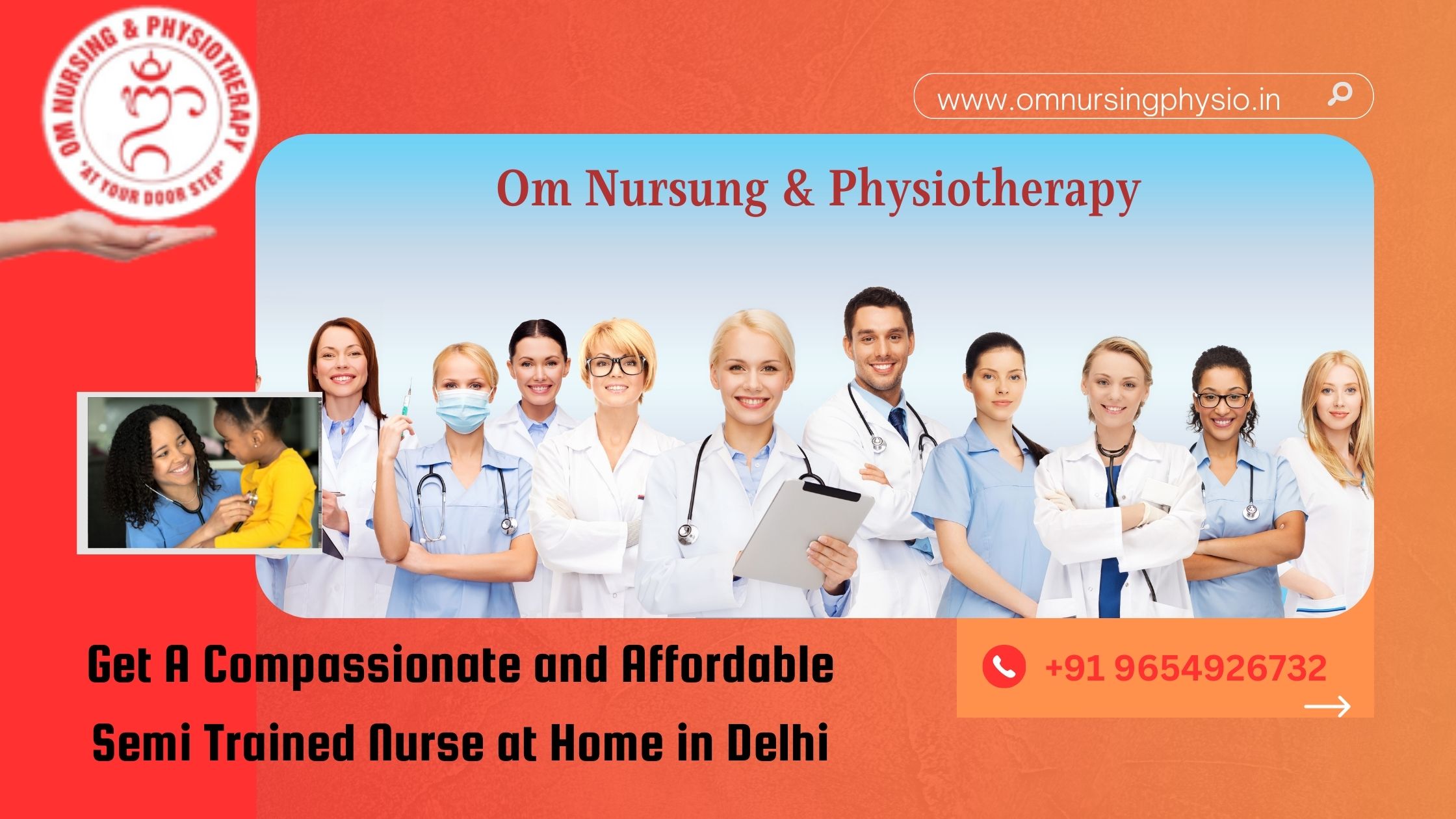 Get A Compassionate And Affordable Semi Trained Nurse At Home In Delhi | Call +91 9654926732